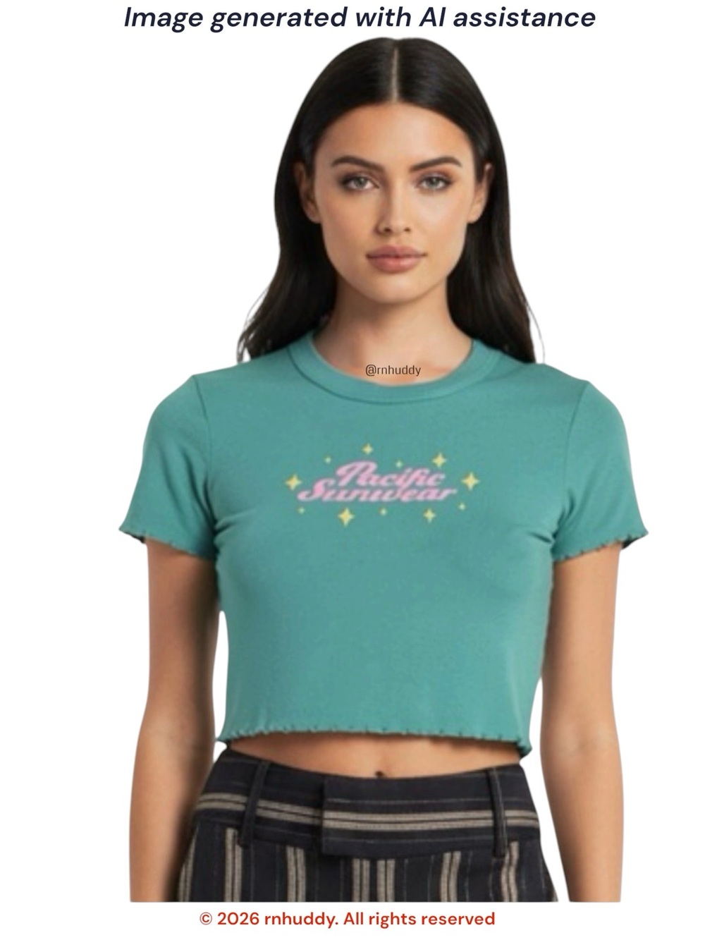 NWT PacSun S green Pacific Sunwear Starz Baby Tee